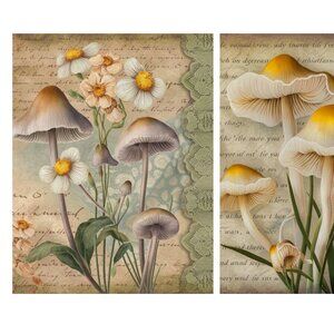 Junk journal Mushroom pages